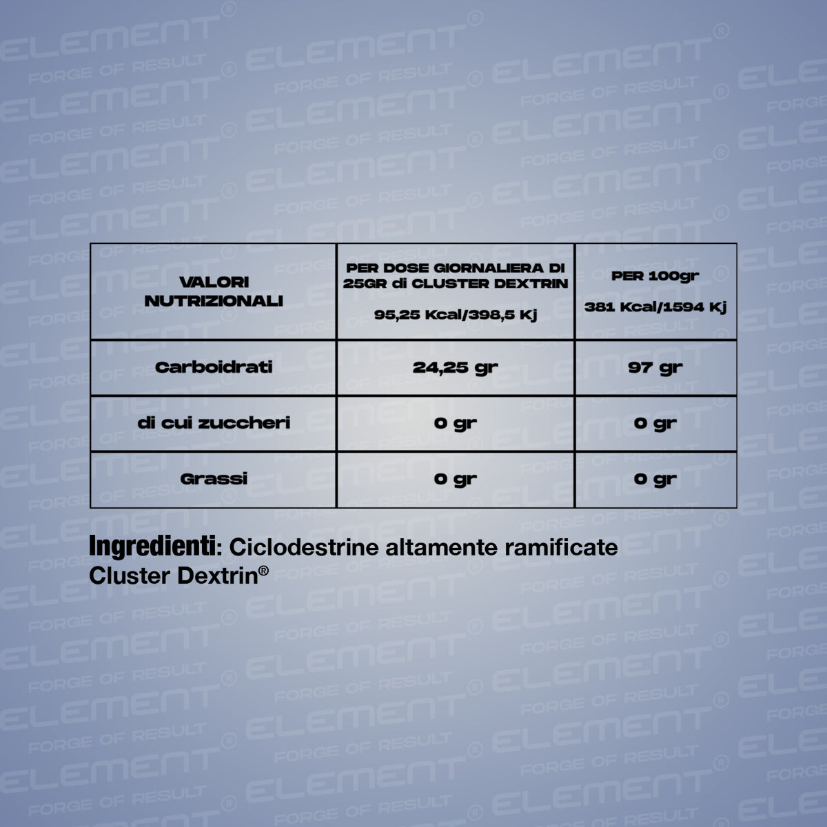 CYCLONE CICLODESTRINE CLUSTER DEXTRINE - 750G