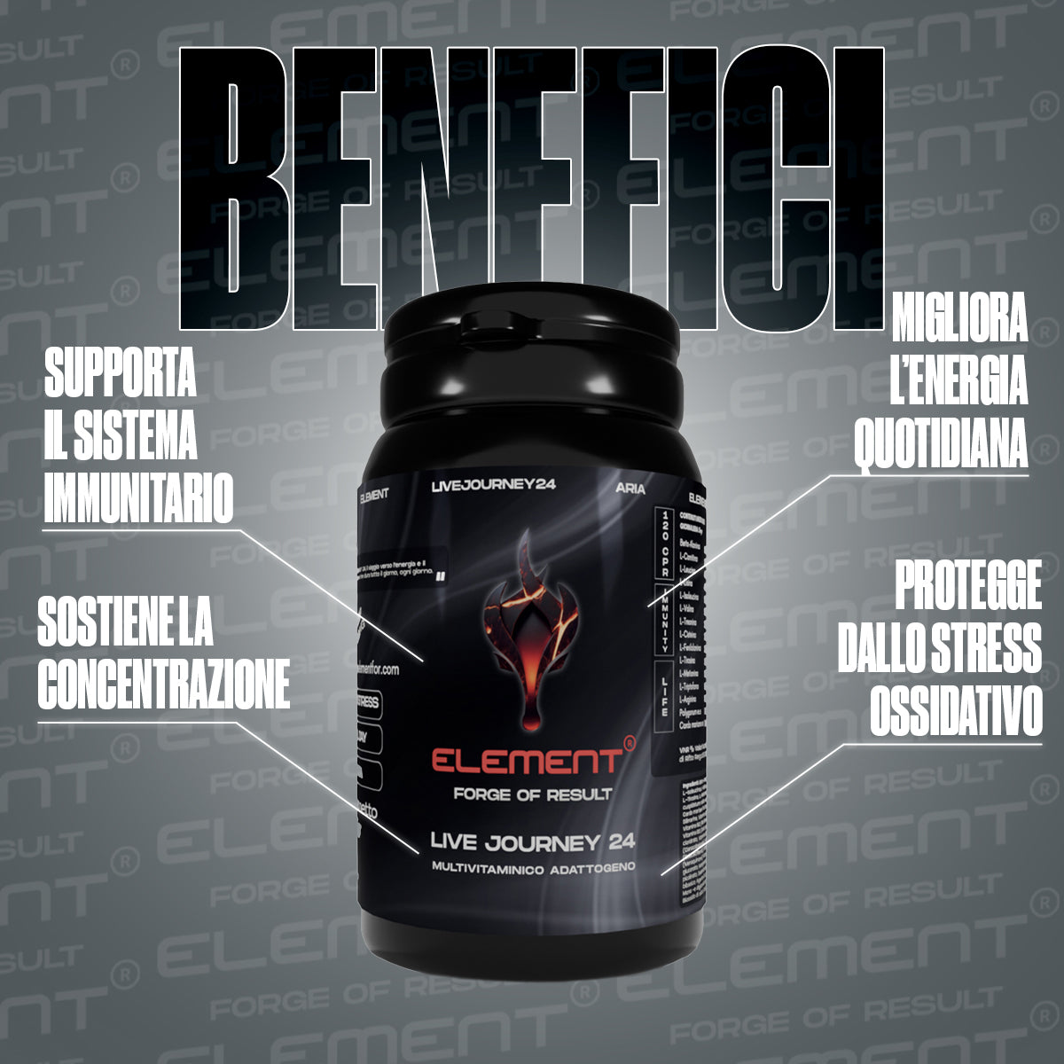 JOURNEY VIT 24 H MULTIVITAMINICO ADATTOGENO - 120CPS